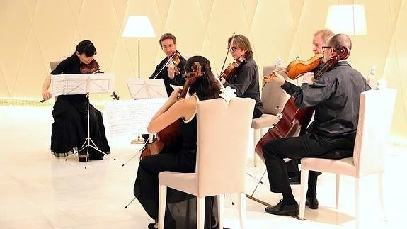 Un momento del concierto en el Hotel Palacio de Úbeda.