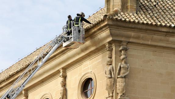 Intervención de los Bomberos.
