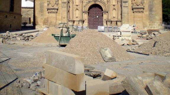 Unas anteriores obras en el centro histórico.