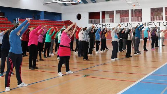 Actividad desarrollada en el polideportivo municipal.