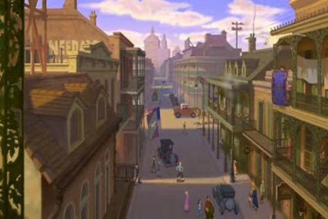 La alfombra mágica de Aladín en Diana y el sapo. 