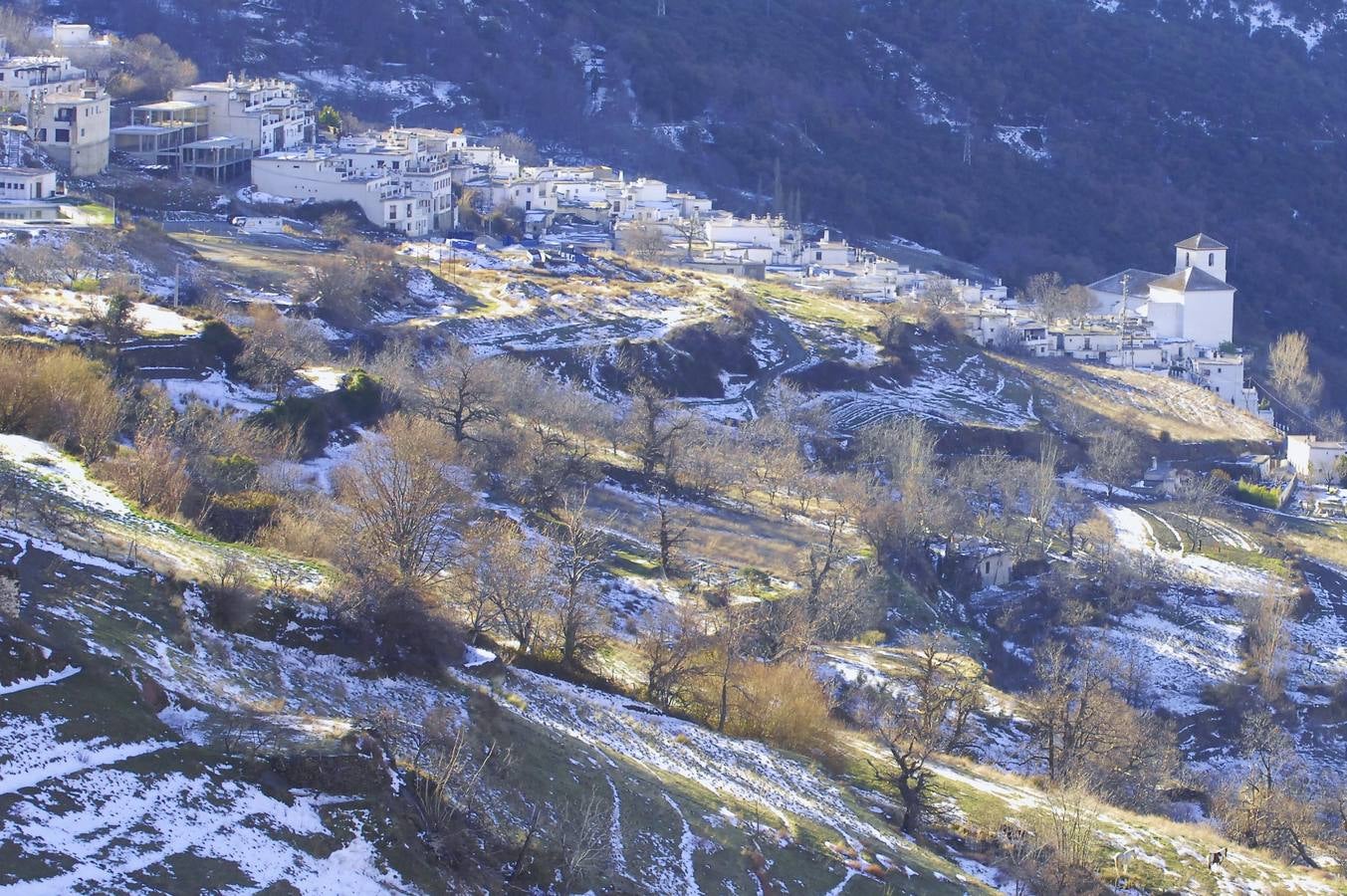 La Alpujarra cubierta de nieve
