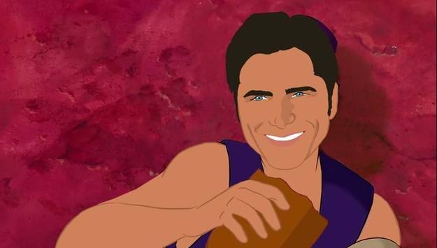 John Stamos como 'Aladdin'. 
