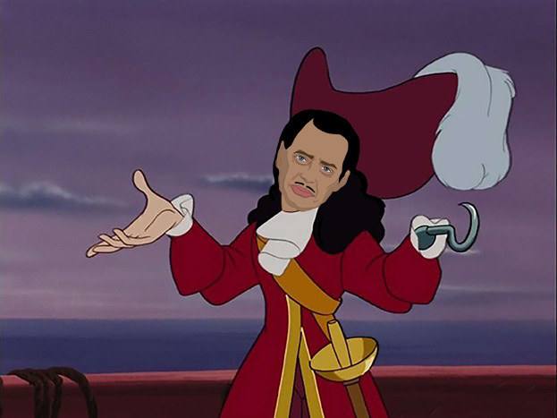 STEVE BUSCEMI COMO EL CAPITÁN GARFIO Steve Buscemi como El Capitán Garfio'. 