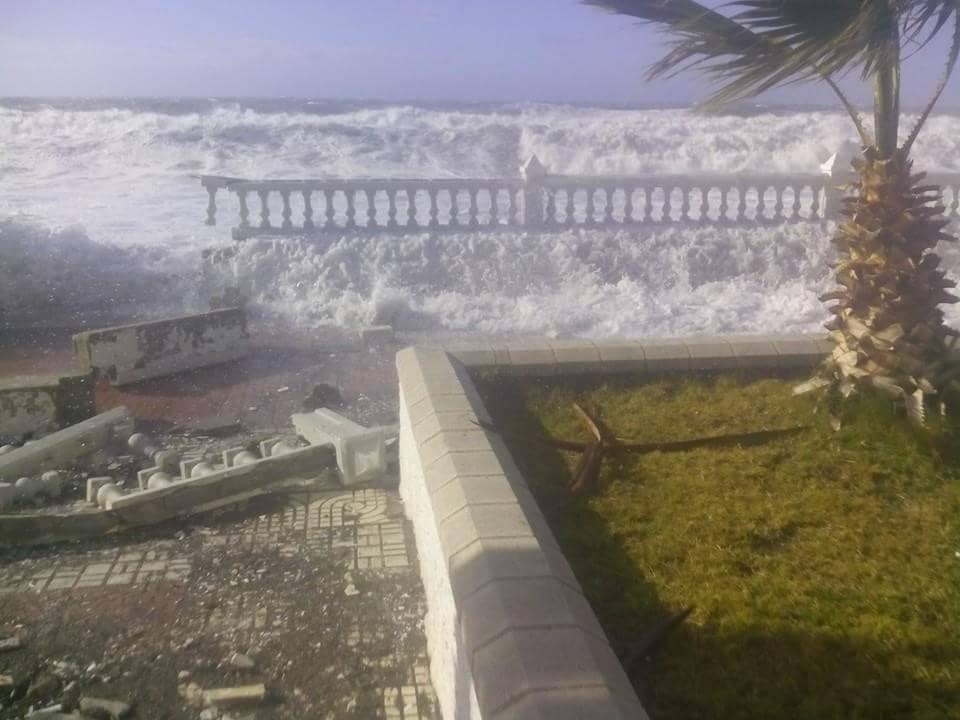 Los daños del temporal en La Rábita