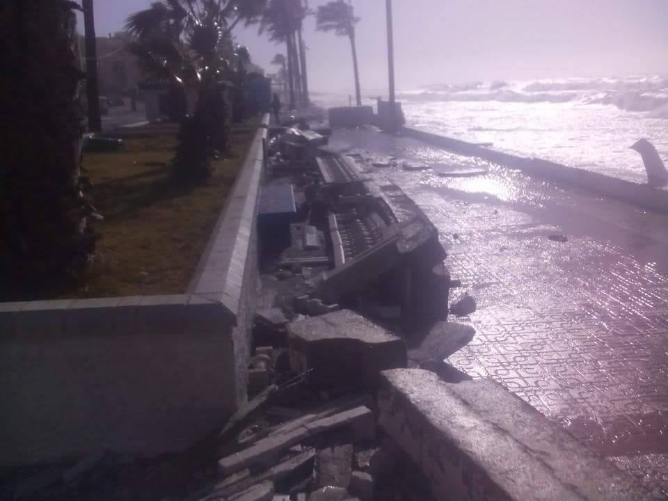 Los daños del temporal en La Rábita