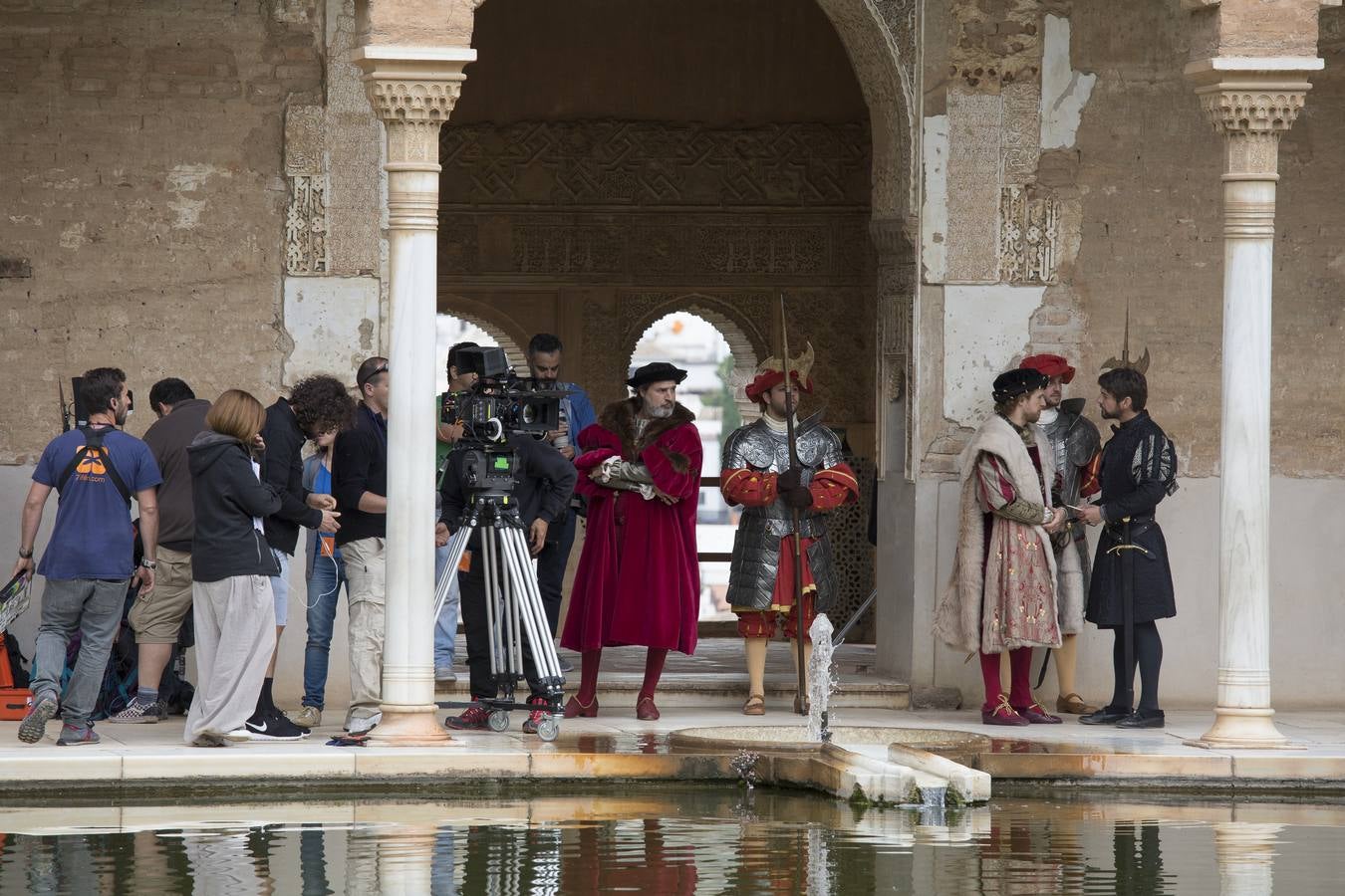 El rodaje de Carlos V Emperador, desembarca en la Alhambra