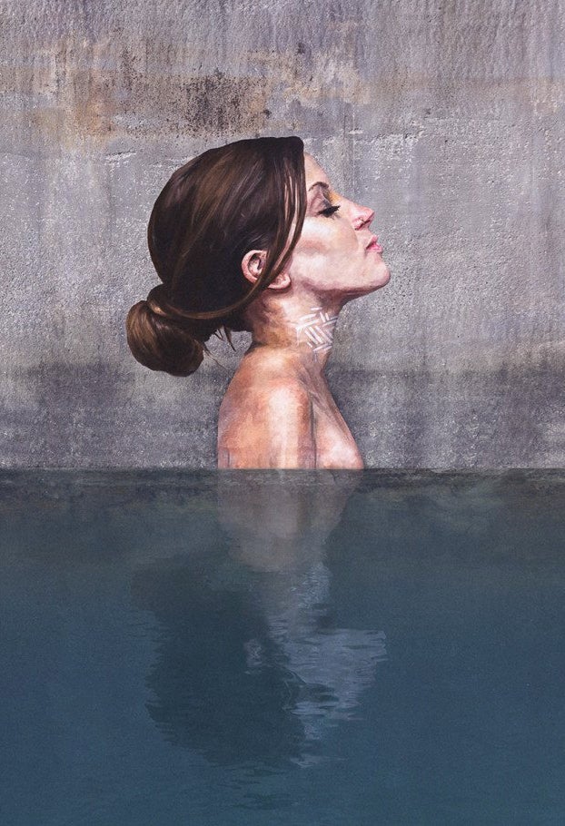 Espectaculares pinturas de mujeres realizadas sobre una tabla de surf