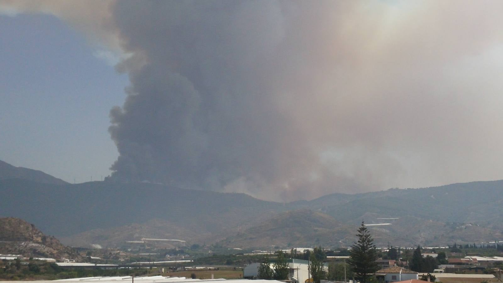 Alerta por un incendio forestal en Gualchos