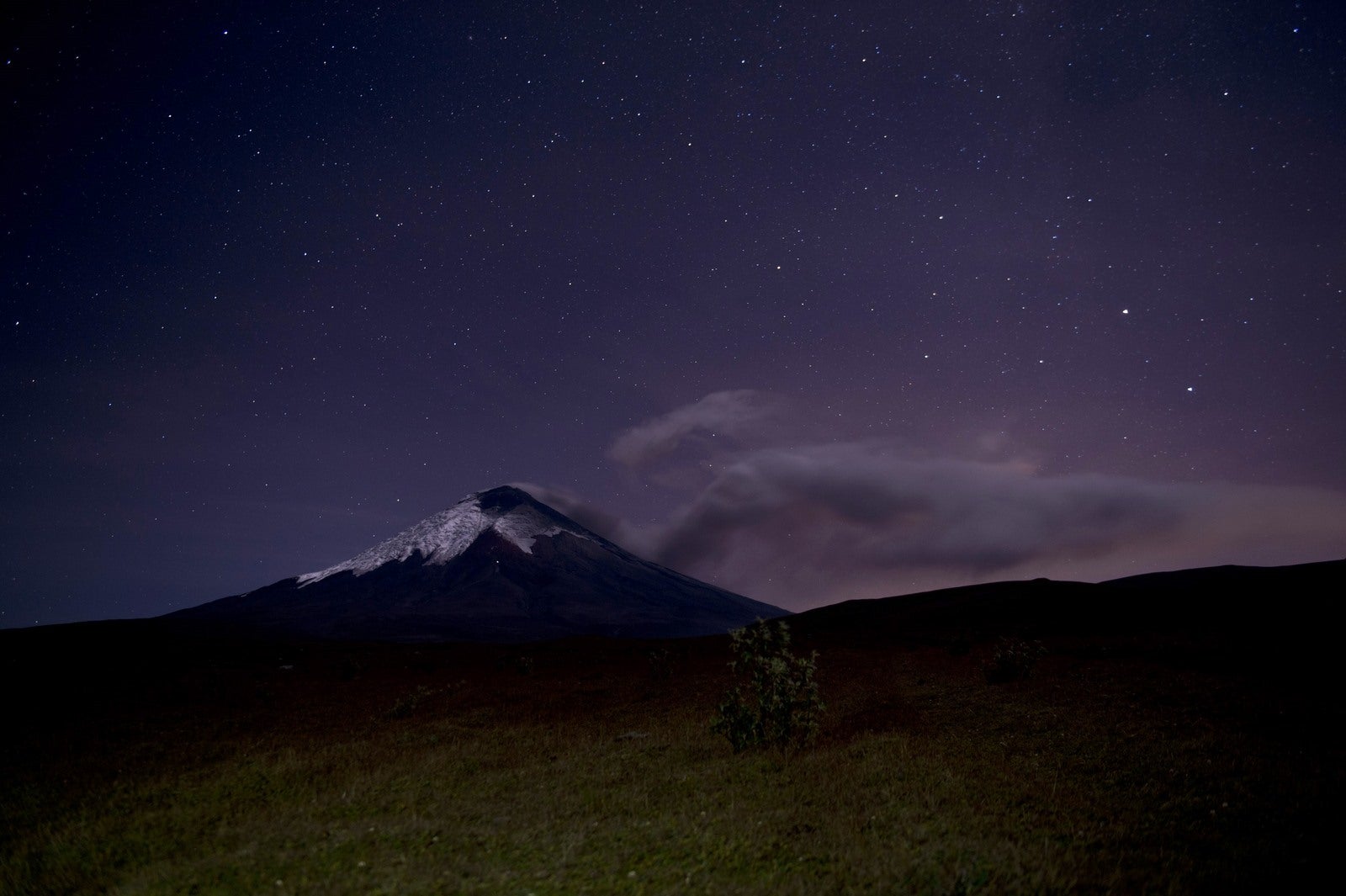 Vista desde el Pedregal del volcán Cotopaxi en Ecuador.