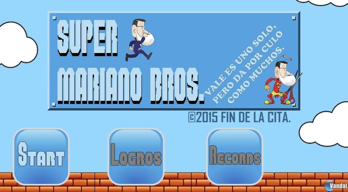 Pantallas del vídeojuego Super Mariano Bros