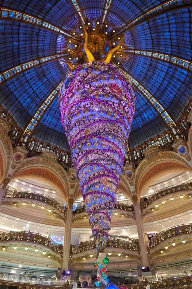 Galerías Lafayette en París (Francia). 