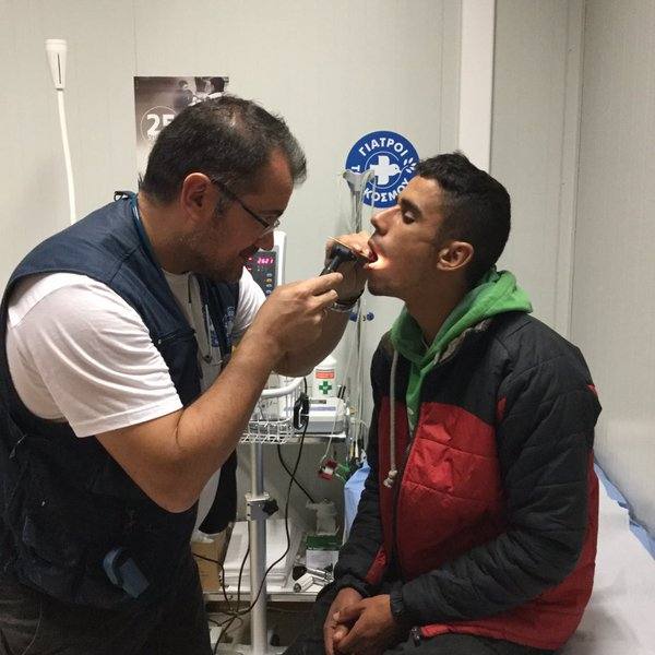 Pablo, en el campo de refugiados de Lesvos.