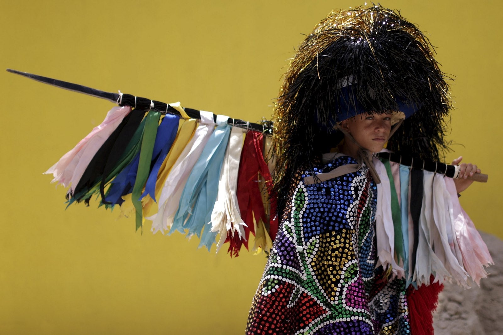 Carnaval tradicional Maracatu de Olinda, Brasil.