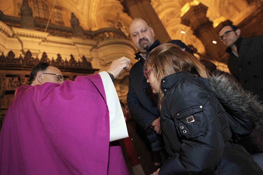 Miércoles de ceniza en la catedral de Jaén