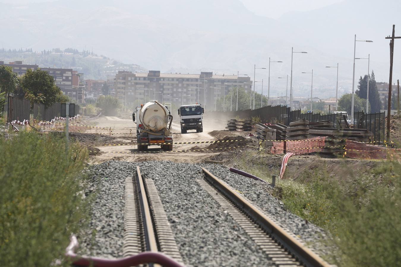 Todavía estaba la vía antigua, en septiembre de 2015.