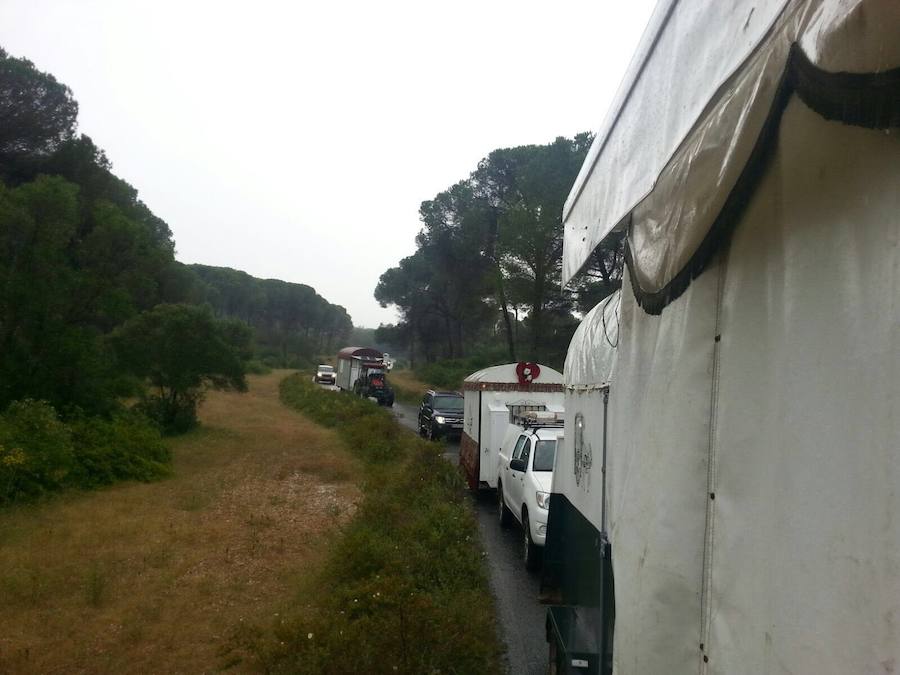 Al Rocío desde Jaén con la lluvia como compañía