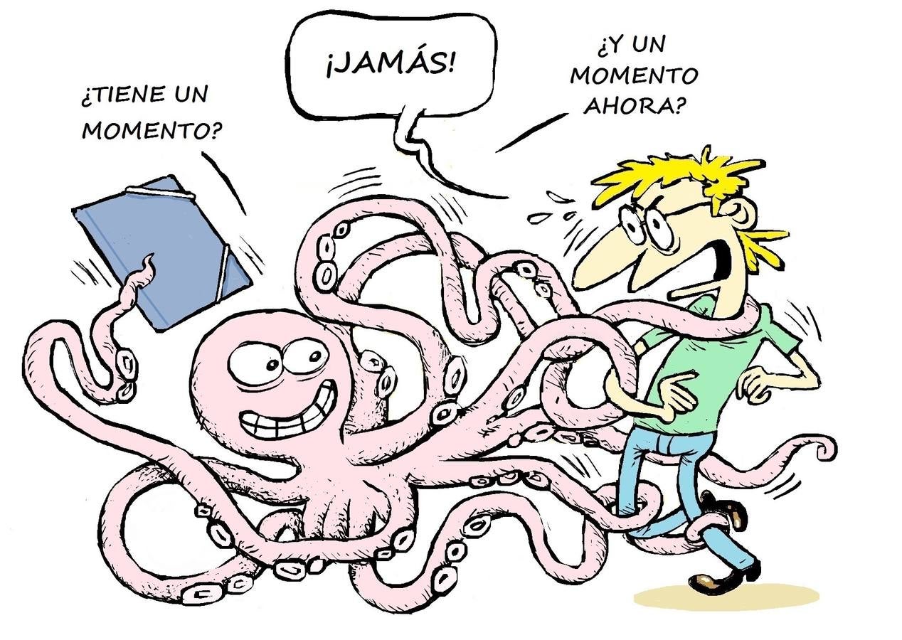 Si vas tarde a unas gestiones, no recortes por Mesones, que la calle está repleta de unos chicos con carpeta que te paran 'por cojones'.