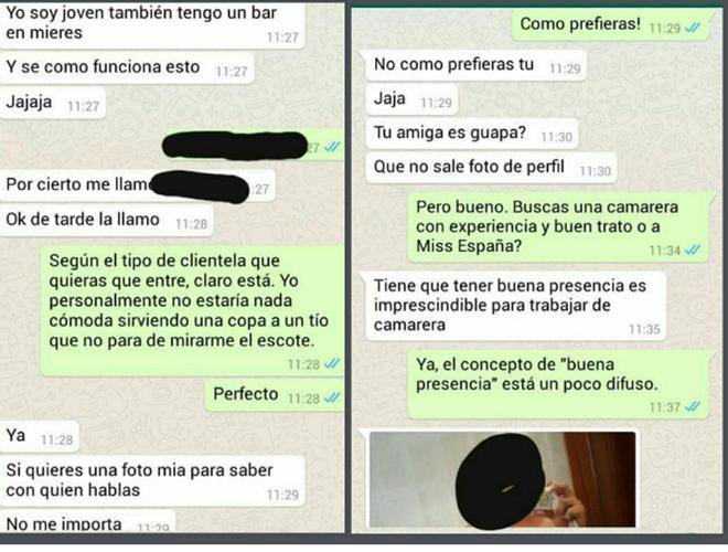 Escándalo por el bar que busca camareras &quot;con escote, muy jóvenes y muy majas&quot;