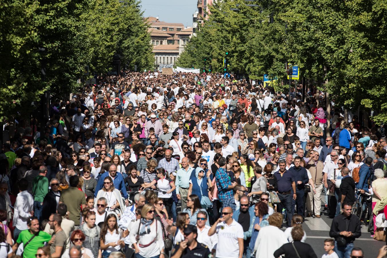 Granada se echa a la calle contra la fusión hospitalaria