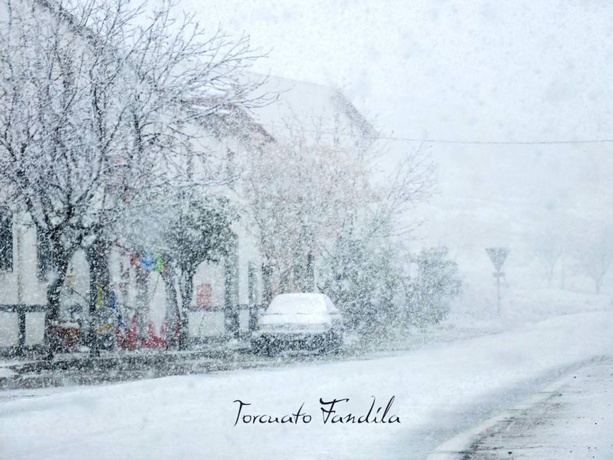 La comarca de Guadix queda cubierta de nieve