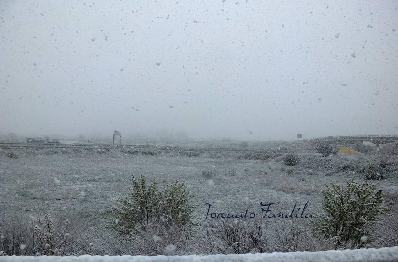 La comarca de Guadix queda cubierta de nieve