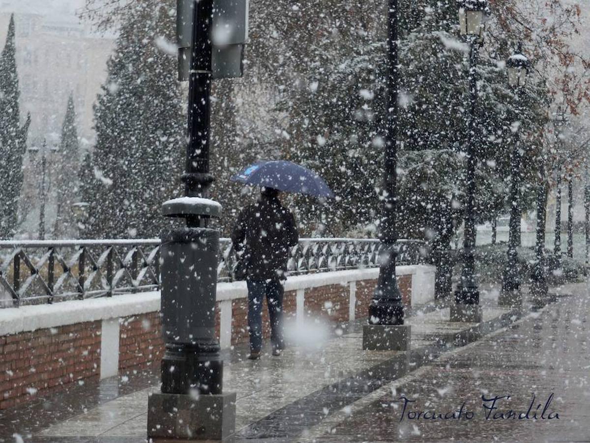 La comarca de Guadix queda cubierta de nieve