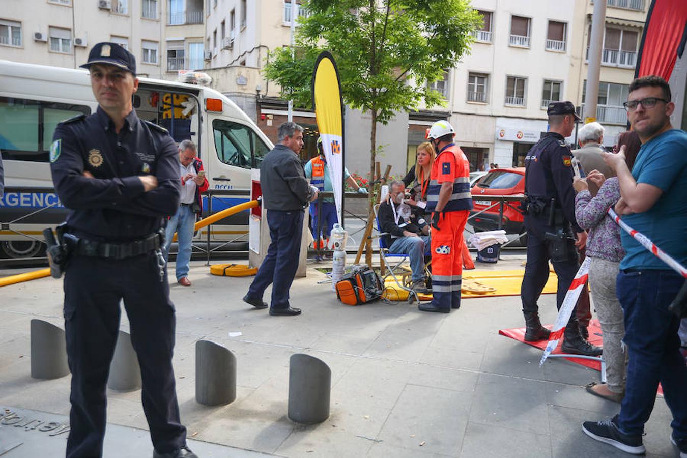 Simulacro de incendio en el metro de Granada