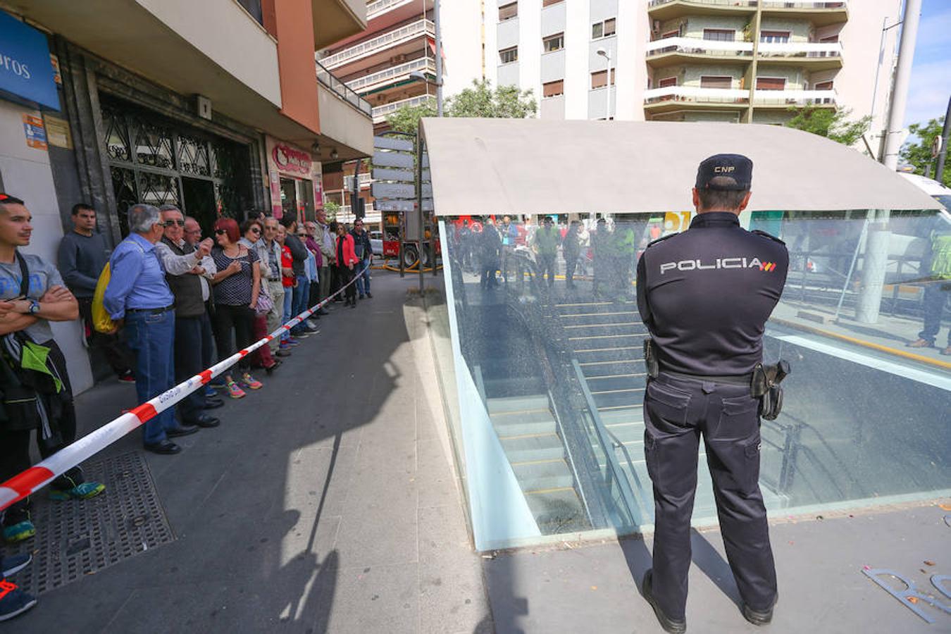 Simulacro de incendio en el metro de Granada