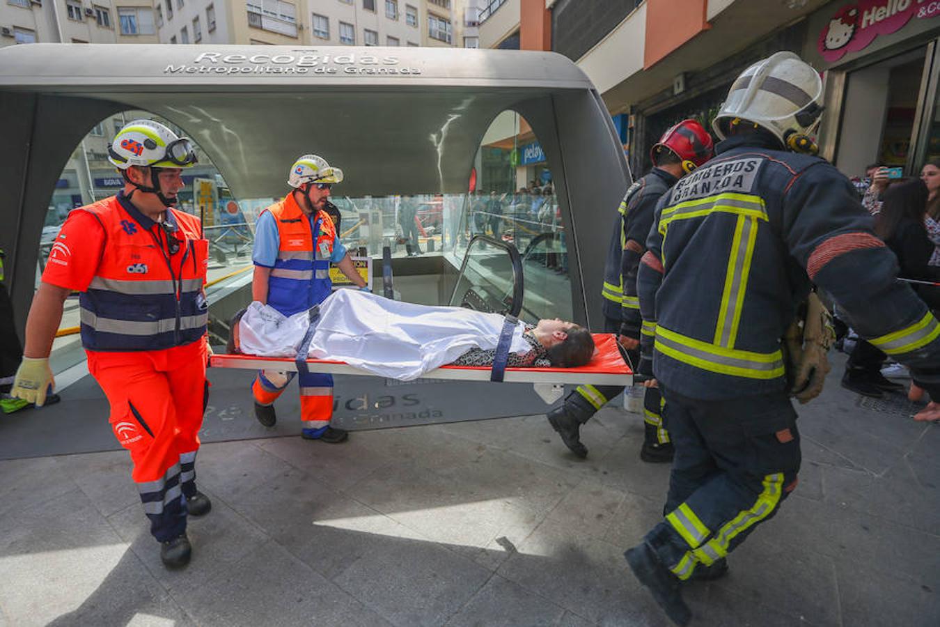 Simulacro de incendio en el metro de Granada