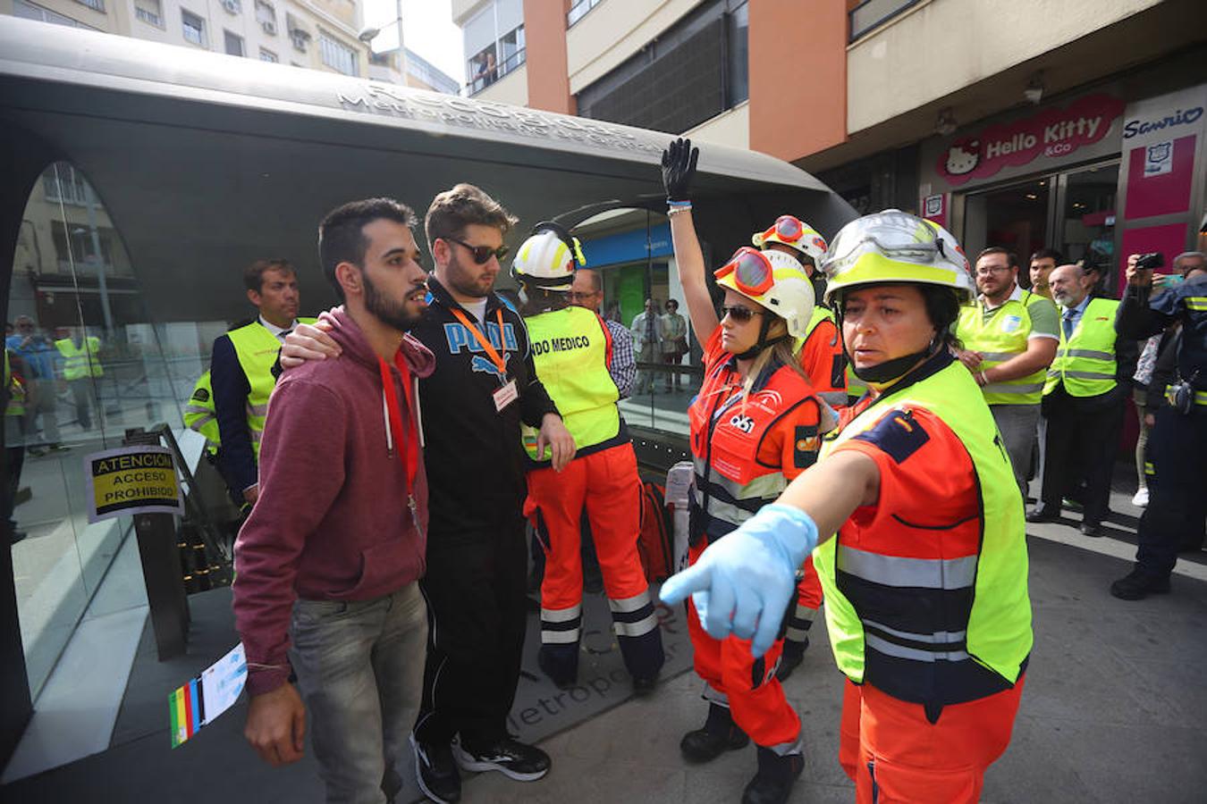 Simulacro de incendio en el metro de Granada