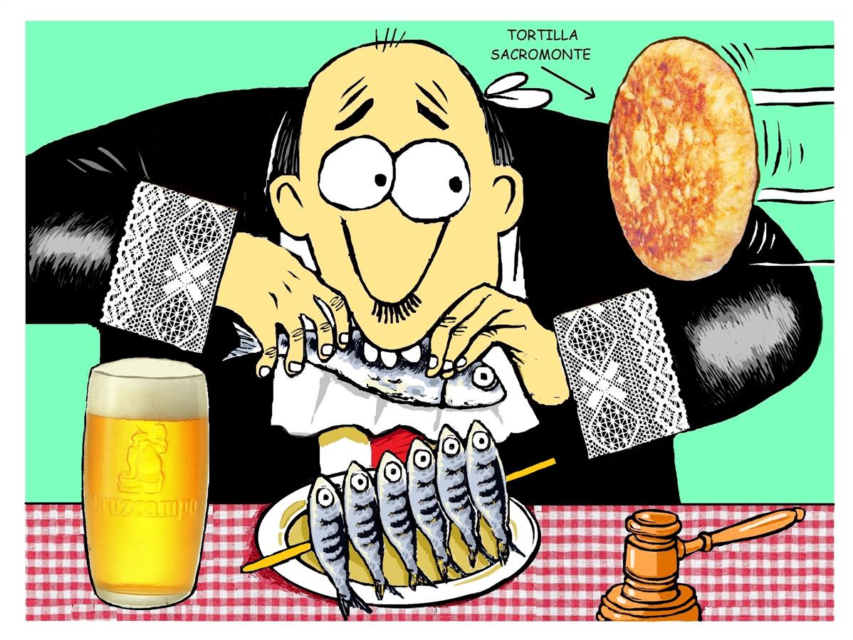 De la Real Chancillería quieren llevarse secciones. Se ve que su señoría prefiere Cruzcampo fría o espetos de boquerones.