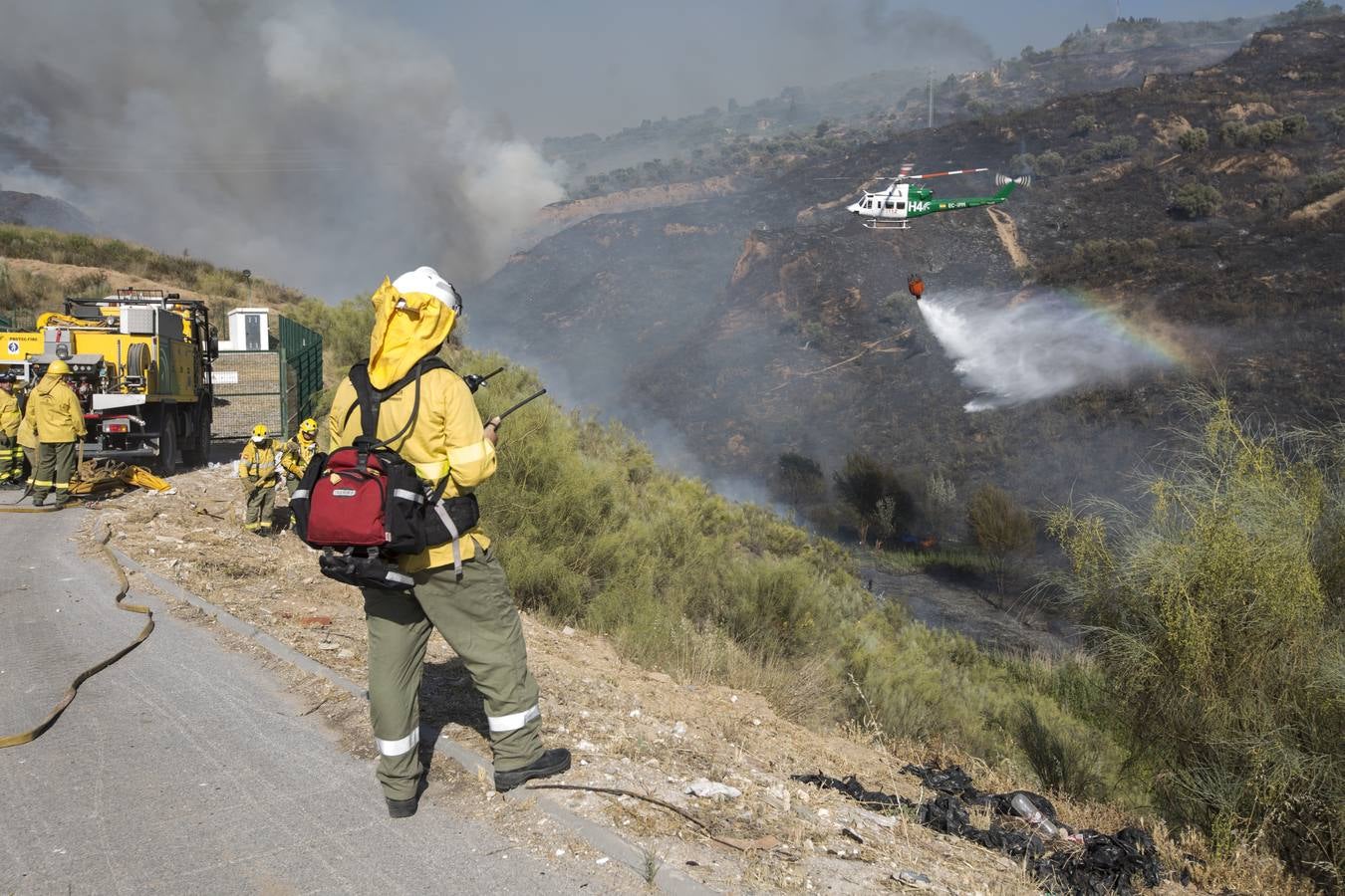 Las imágenes del incendio en el barranco de San Jerónimo