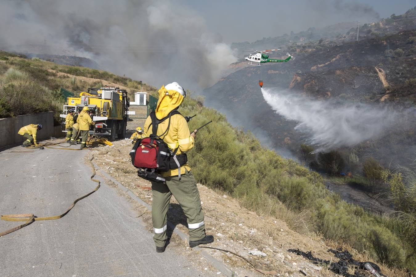 Las imágenes del incendio en el barranco de San Jerónimo