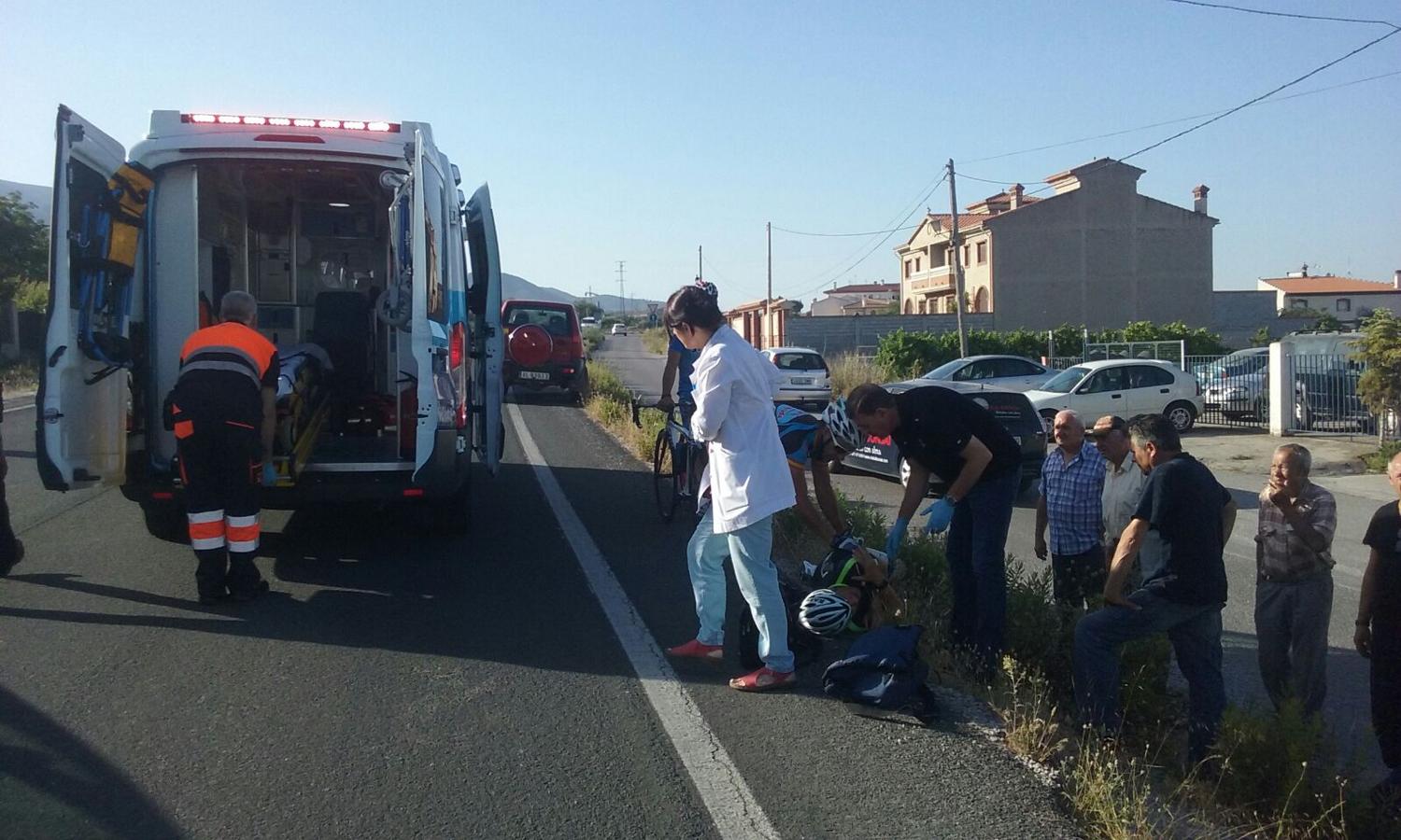 Herido un ciclista atropellado en la carretera que une Dúrcal y Nigüelas