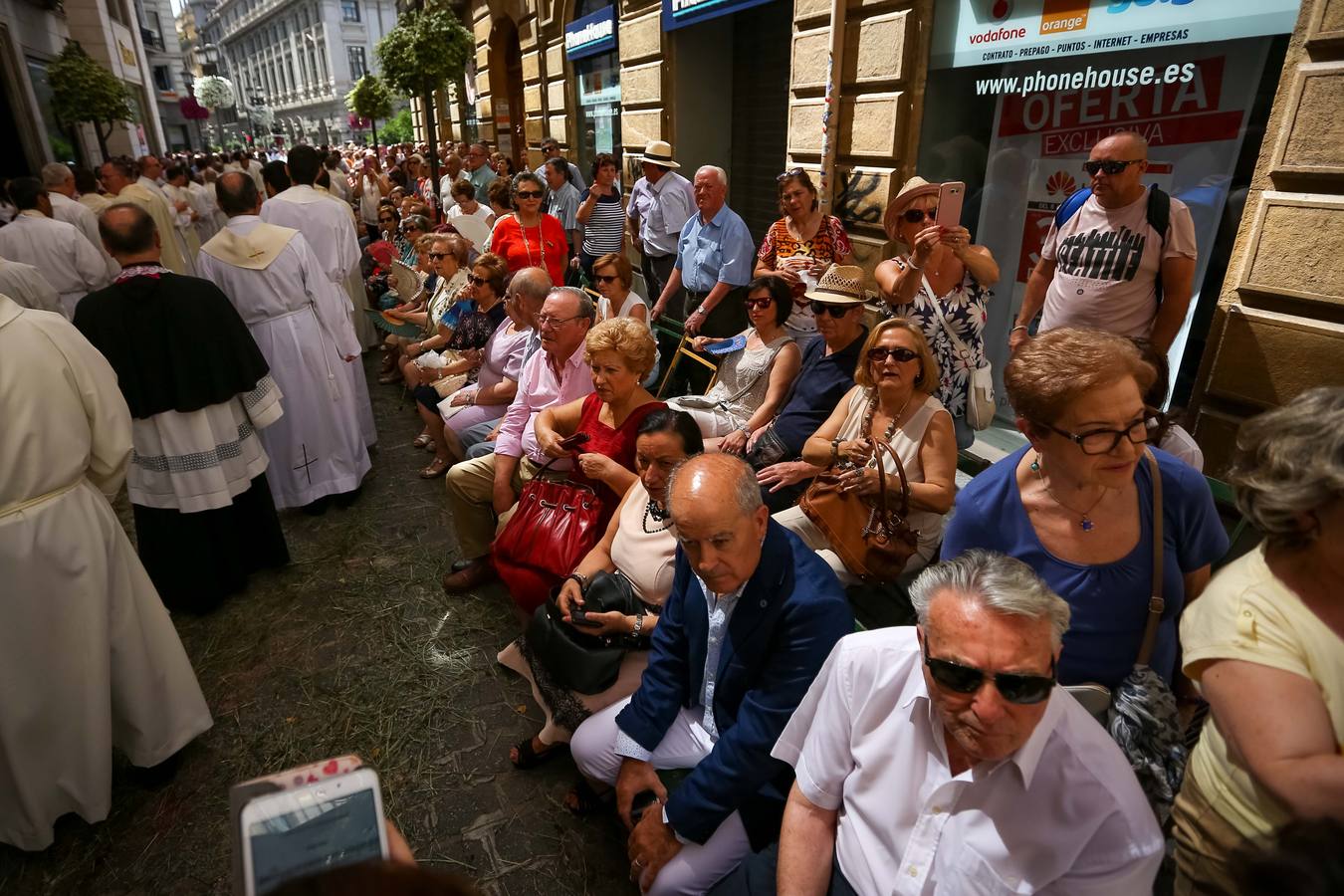 Ambiente durante la procesión del Corpus