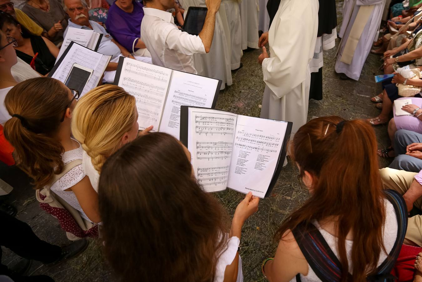 Ambiente durante la procesión del Corpus