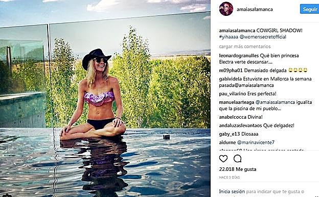 La foto en bikini de Amaia Salamanca criticada por "demasiado delgada"