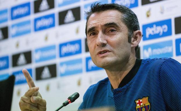 El entrenador del Barcelona, Ernesto Valverde. 