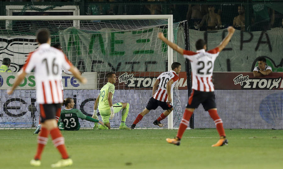 El equipo de Ziganda consiguió derrotar al Panathinaikos gracias a los tres goles que anotó en poco más de cinco minutos.