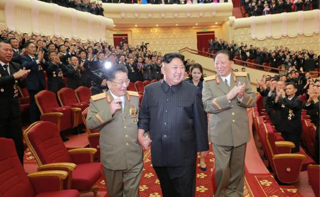 Kim Jong-un, durante un acto oficial.