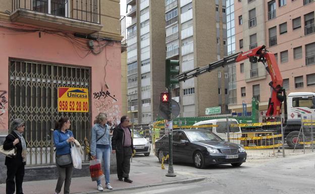 La patronal pide una compensación para los comercios afectados por las obras del Metro de Granada