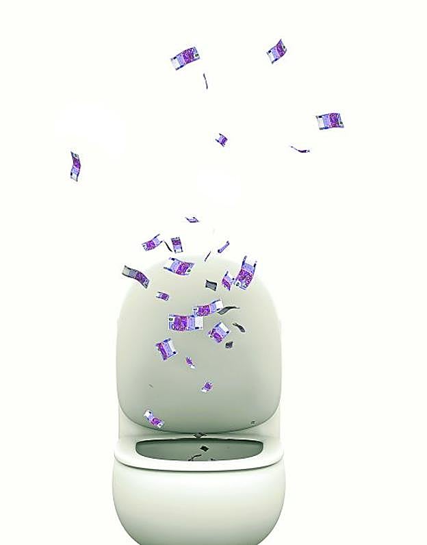 ¿Quién tiraría por el váter decenas de billetes de 500 euros?