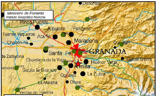 Sentido un terremoto de magnitud 2,8 en Granada y varios pueblos