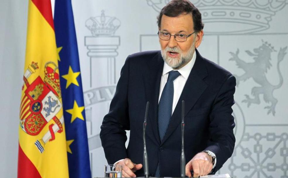Mariano Rajoy comparece en la Moncloa.