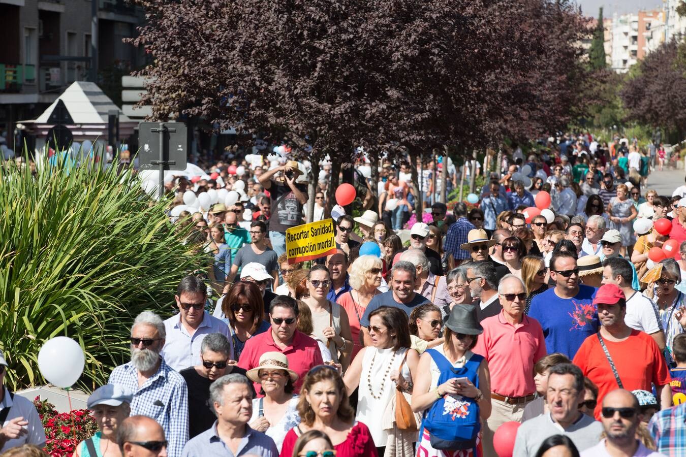 Miles de personas piden en Granada una mejor Sanidad