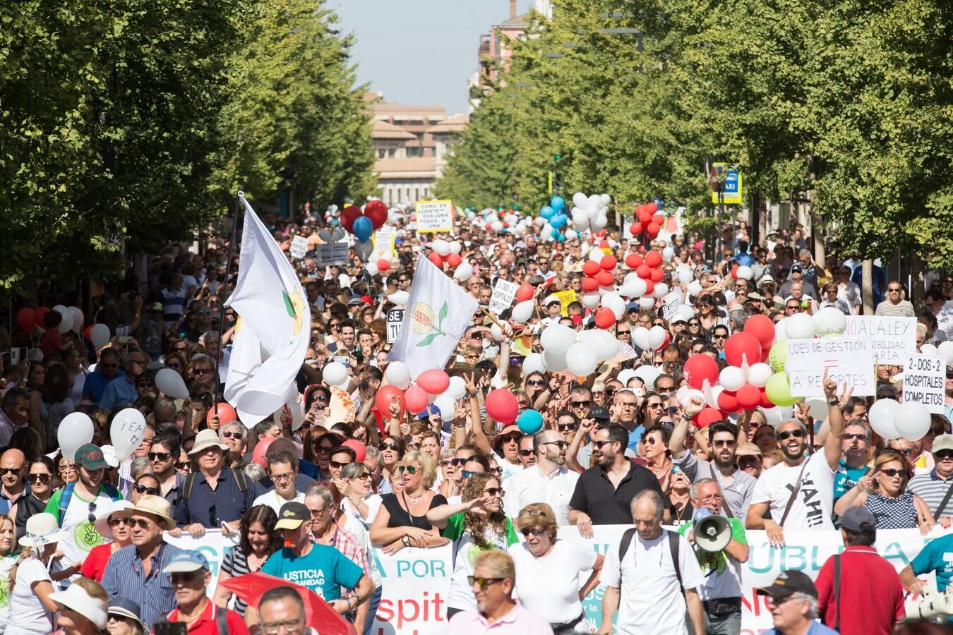 Miles de personas piden en Granada una mejor Sanidad