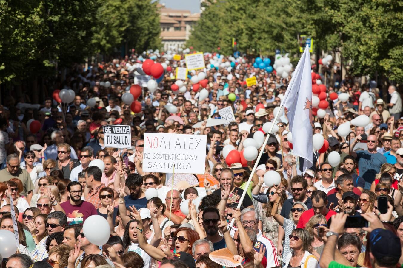 Miles de personas piden en Granada una mejor Sanidad