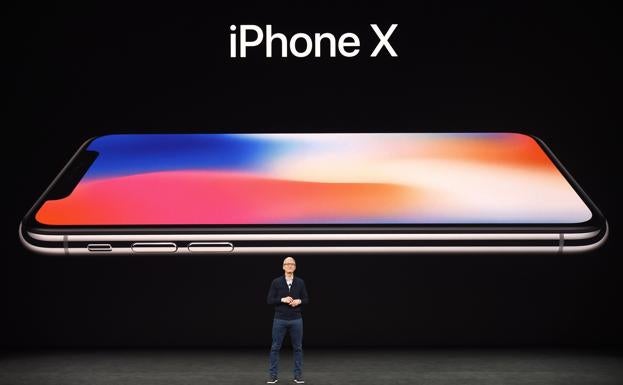 Tim Cook durante la presentación del iPhone X.