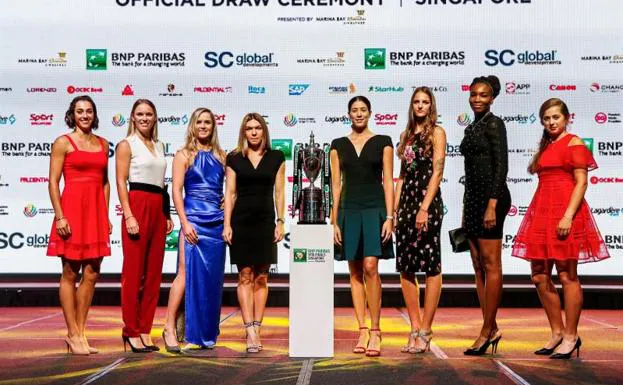 Las ocho tenistas que disputarán las Finales de la WTA. 
